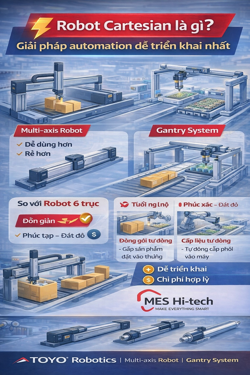Robot Cartesian và giải pháp automation