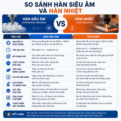 So sánh hàn siều âm và hàn nhiệt
