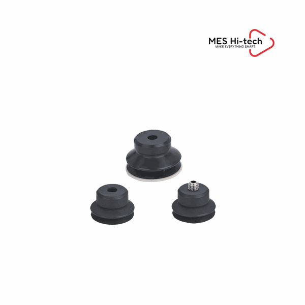 Airbest SPJ – giác hút xếp nếp 1,5 nếp, 14 cỡ, lực hút 0,6–226 N, môi mềm vát